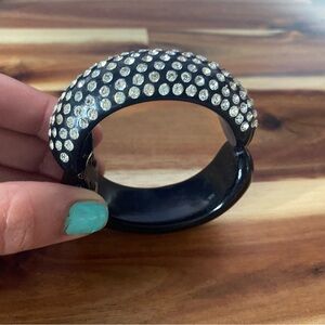 Albert Weiss Black and Silver Studded Bracelet